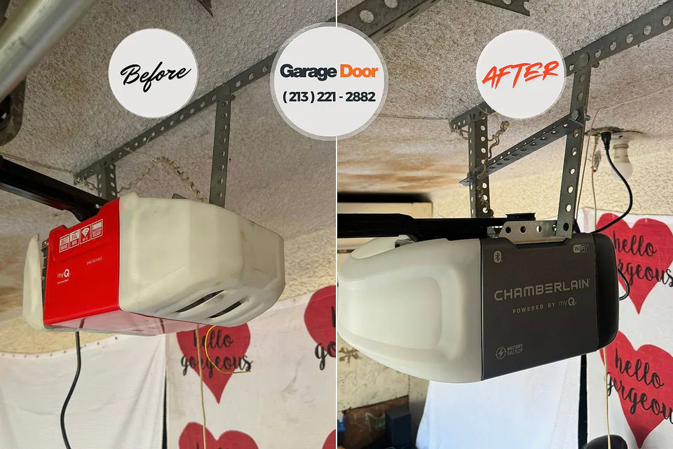 Before and after: garage door repair Port Hadlock-Irondale, WA